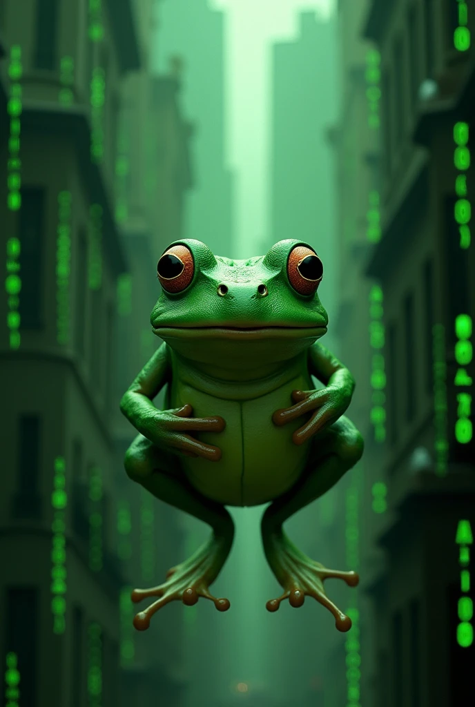 Pepe in matrix theme 