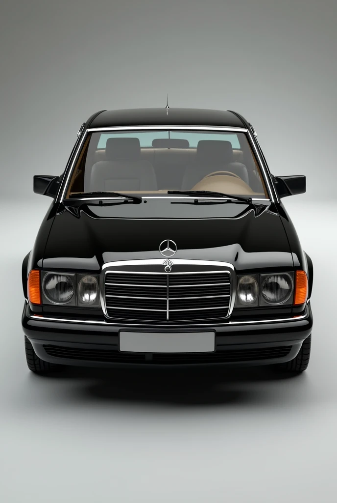 Classic Mercedes 190e in black colour interior image