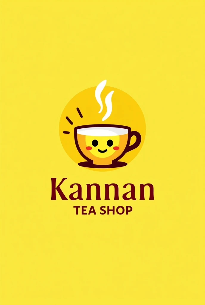 KANNAN TEA SHOP ☕ LOGO FOR YELLOW COLOUR