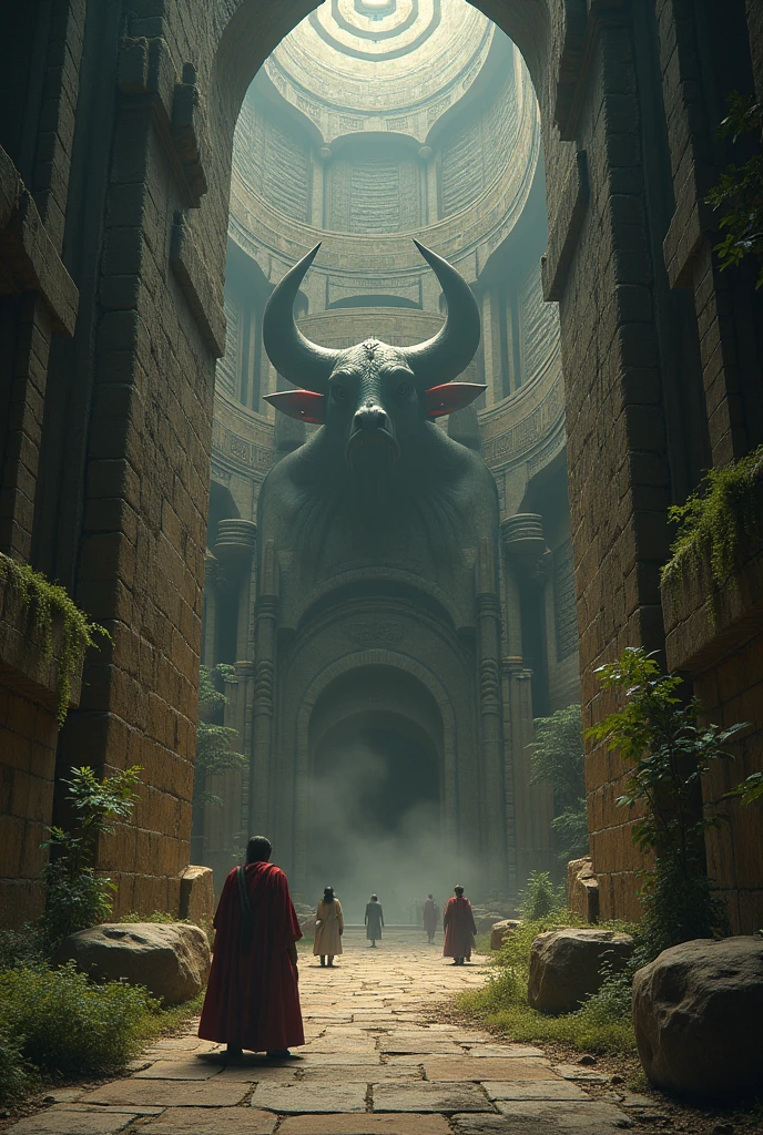 By the time the labyrinth was complete, it was a marvel of both art and engineering—a sprawling, bewildering puzzle meant to contain the monstrous Minotaur and challenge anyone brave or foolish enough to enter its depths. The air inside was heavy and silent, filled with the weight of mystery and the promise of doom for those who dared to venture into its heart.
