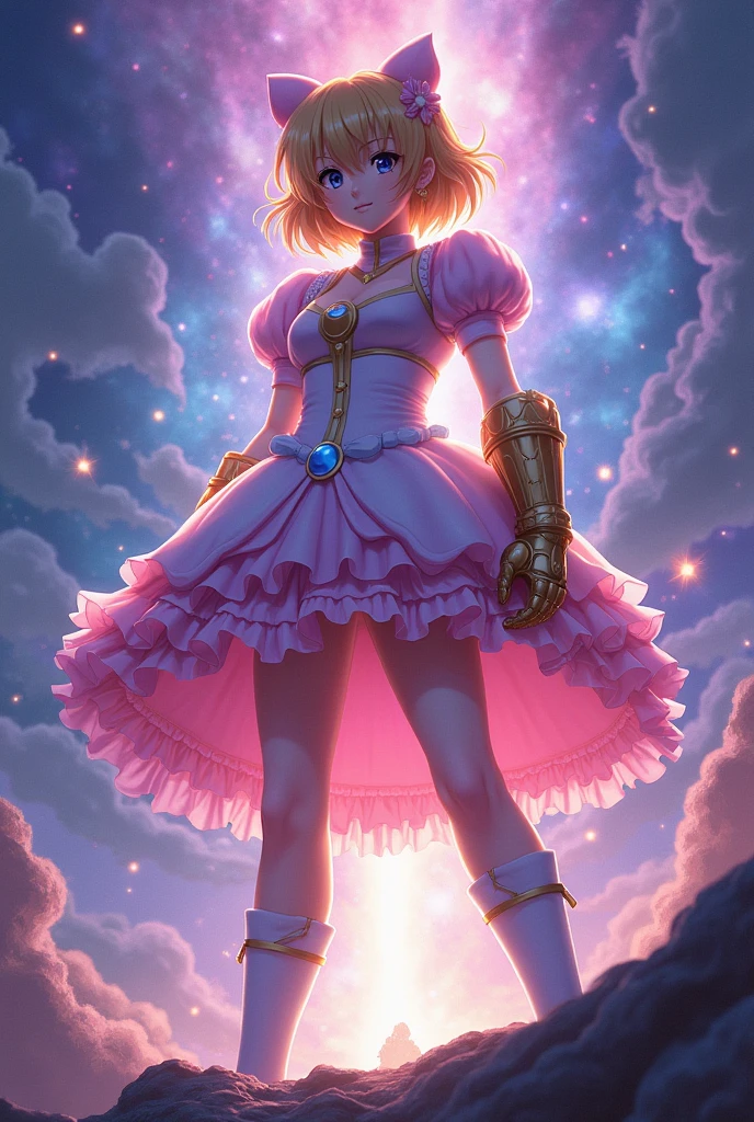 Thanos dressed like a madoka magica girl