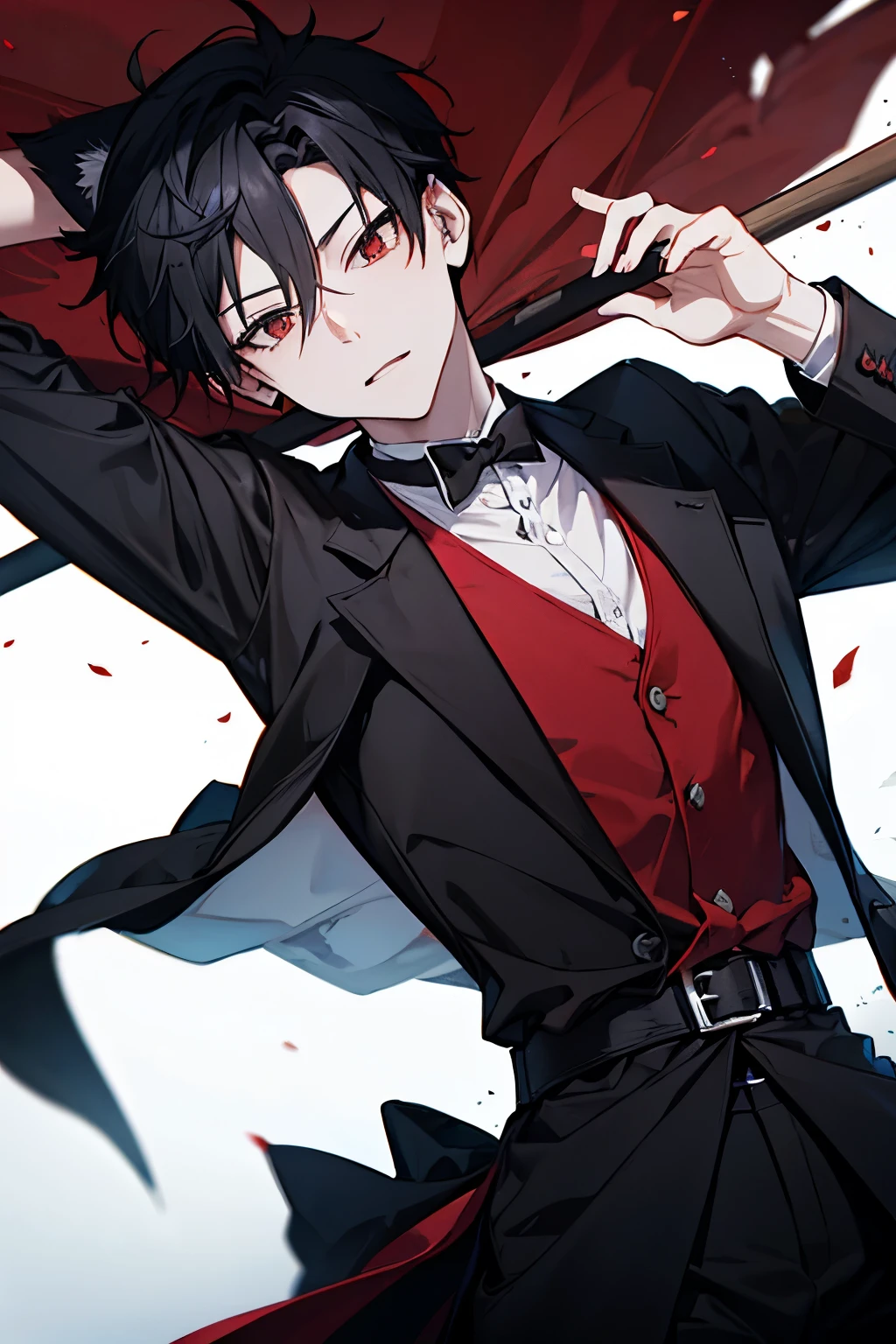 Kuroo in haikyuu witch a black cat