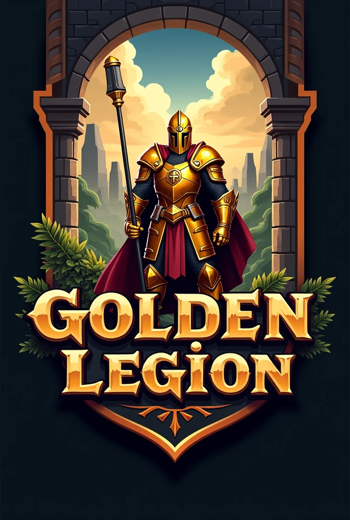Gamer logo for a clash of clans clan called "Golden Legion" that the previous name is in Spanish