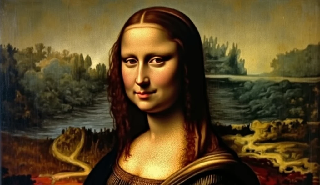 what the real-life mona lisa would look like taking a selfie with an iphone-15 500 years ago