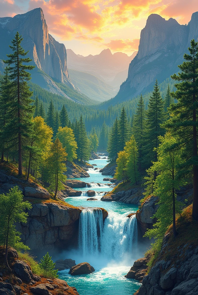Images of America&#39;s natural resources in a collage 