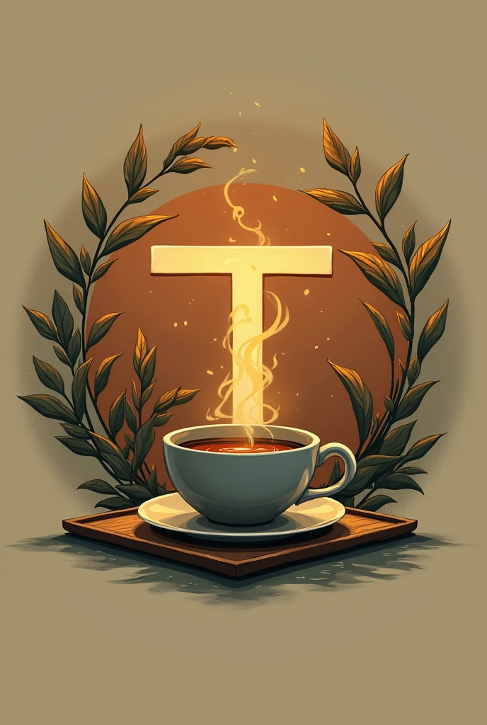 KANNAN TEA SHOP ☕ LOGO for t letter to tea