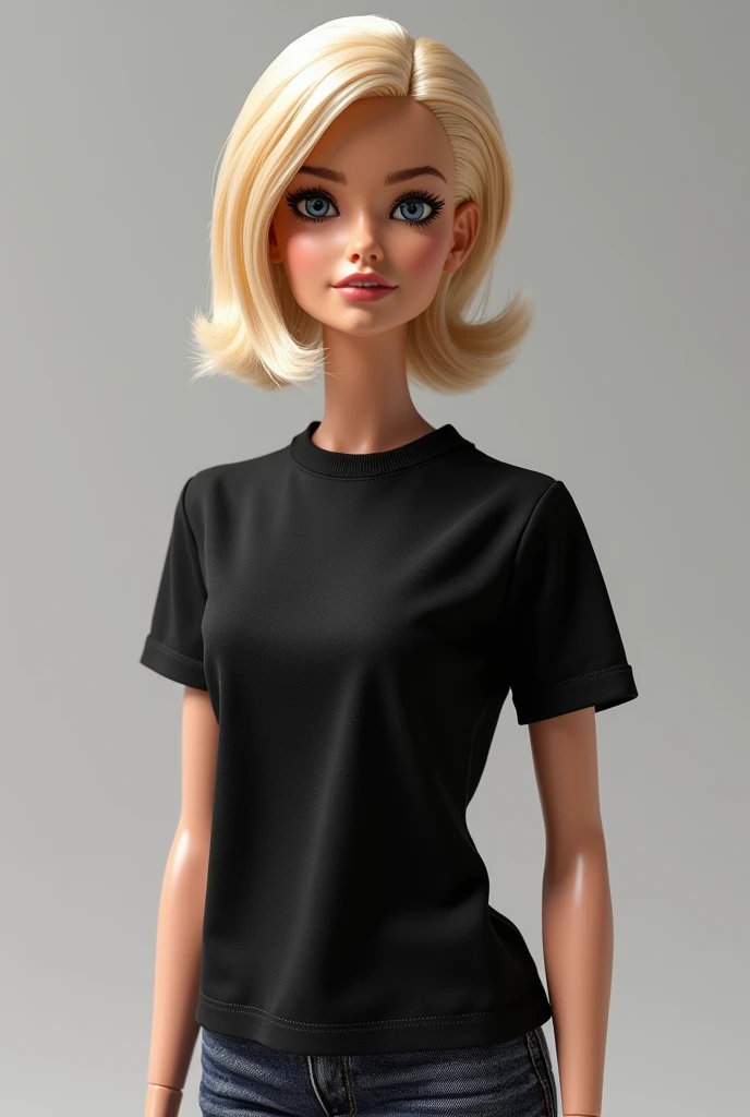 Barbie with black t-shirt