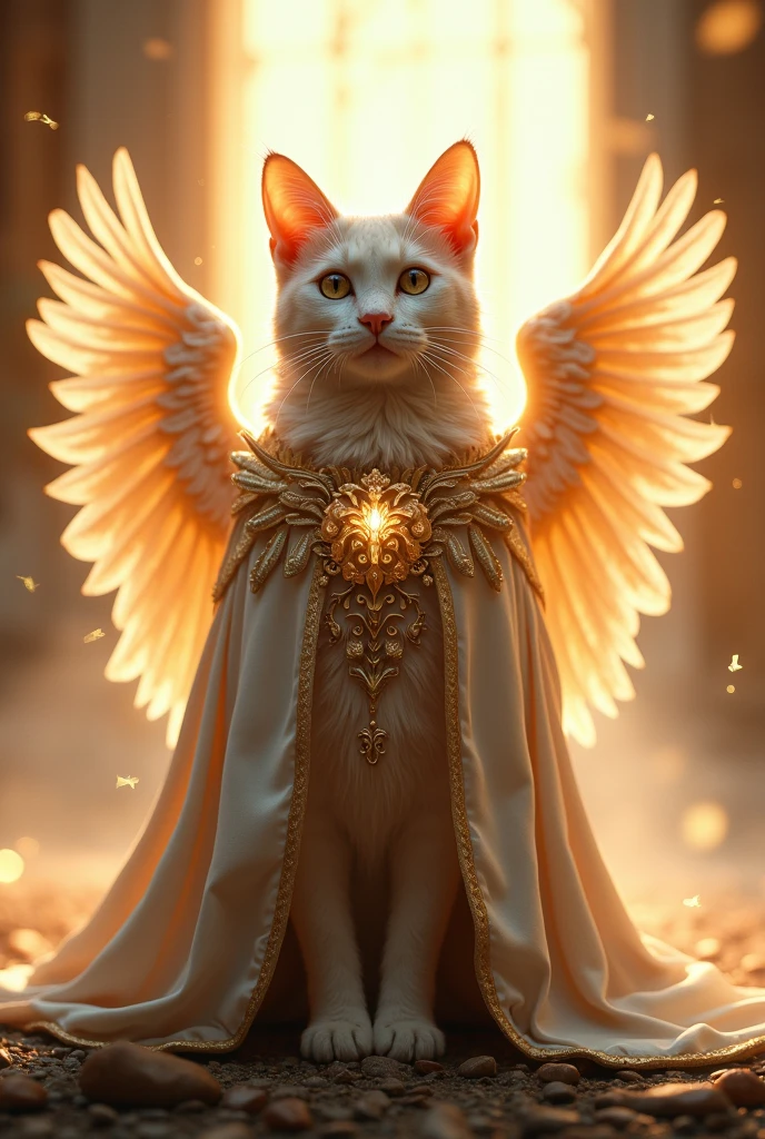 Cat,whole body,Angel costume,Wearing angel wings,god々Shii,