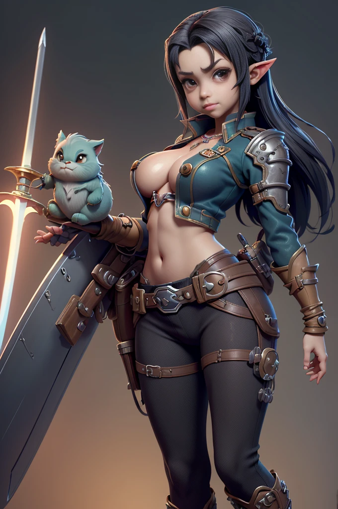 Rayman Legends style tree, character estilo art rayman legends, girl, fully body, STYLE mercenary with futuristic doom style weapons, Giant Accessories,Giant Monster, big breats,Little bunny,big breast, sensuousity, elfo, mascot next door,doom style weapons,((doom armor)),((greate gun)),((slits at the waist fastened with buttons)),((slits on the sides)),((slits on the sides at waist height)),((inspirada em Otherwise from sword art online)),((Otherwise from sword art online)),((sexly)),((sensuous)),((all body)),((super sensuous e quente))