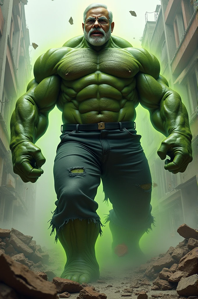 Narendra modi in hulk transformation 