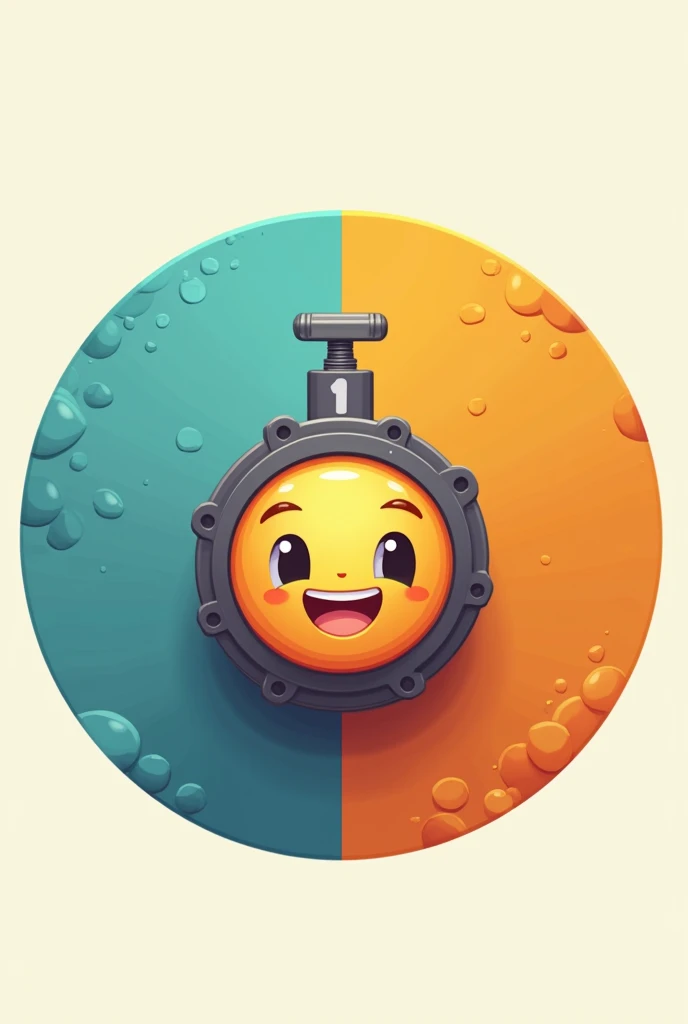 Emoji avatar in the form of a R1600G dump truck hydraulic cylinder with the HPI letter logo inside a half orange and half cyan circle