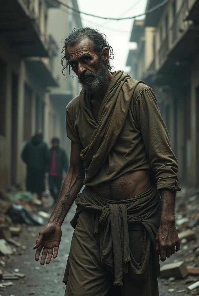 Create a sad story of poor man