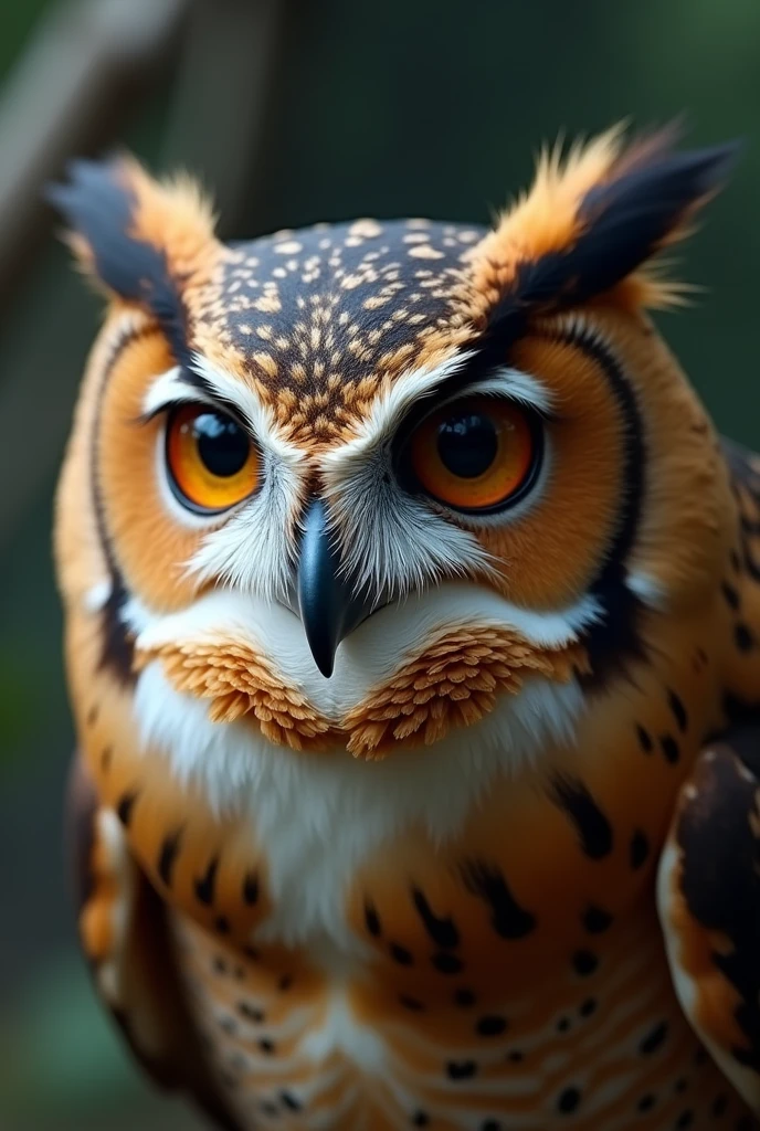 The Owl Listening: A close-up of the owl’s attentive face as he listens to animals or people talking, with subtle details indicating the stories being shared.