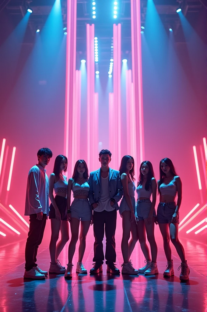 Create a k-pop group containing 8 members
