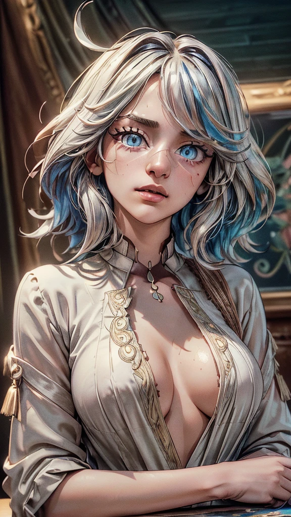 (extremely detailed CG unity 8k wallpaper:1.5),<(masterpiece:1.5), (best quality:1.7), high resolution illustration, (finely detailed eyes and detailed face:1.3), (detail:1.3, best quality, (ultra-detailed), (an extremely delicate and beautiful), (illustration), (painting),(masterpiece:1.5),cinematic light,dynamic angle,floating,sharp focus,(2d:1.7), (best quality:1.3),(illustration:1.1),((disheveled hair:1.2),(beautiful detailed eyes:1.1),(cinematic light:1.1), Indian teen girl, wearing salwar kamiz, full , medium breast , charming face , seductive pose