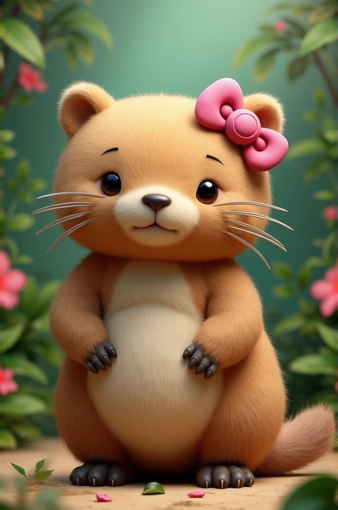 capybara and hello kitty merged together to form a new animal