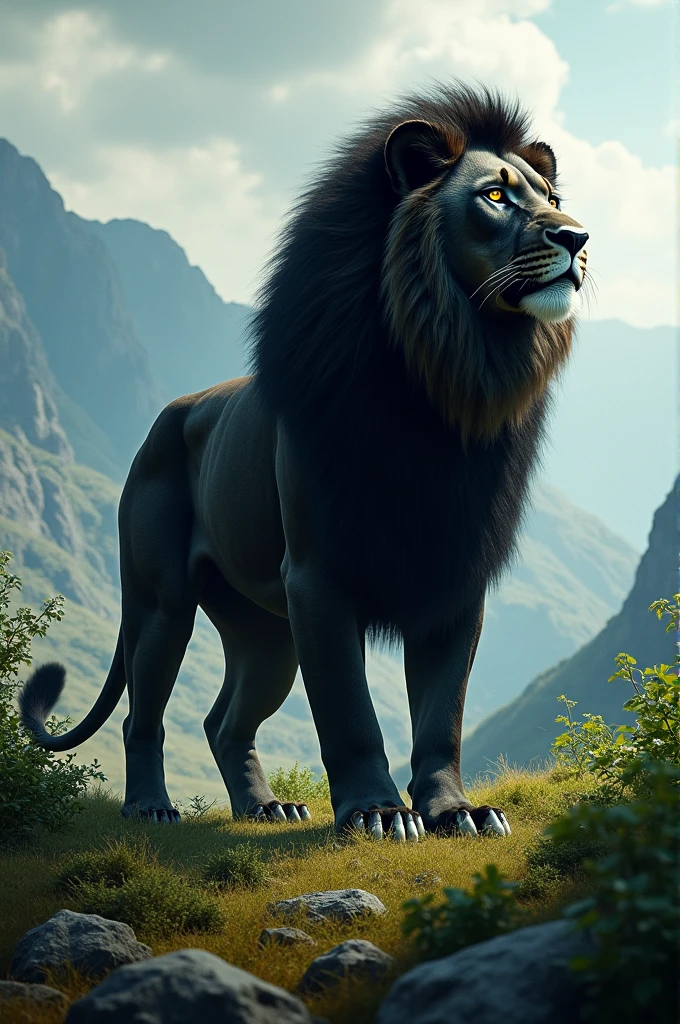 Black lion landscape 