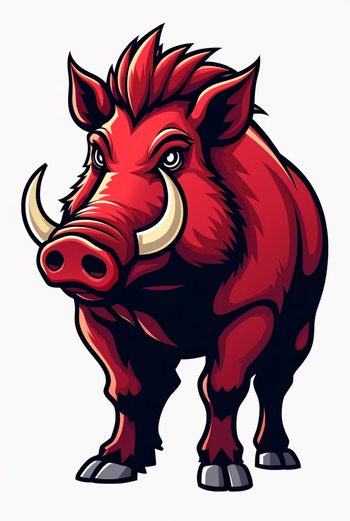 Red boar stylist logo in PNG format