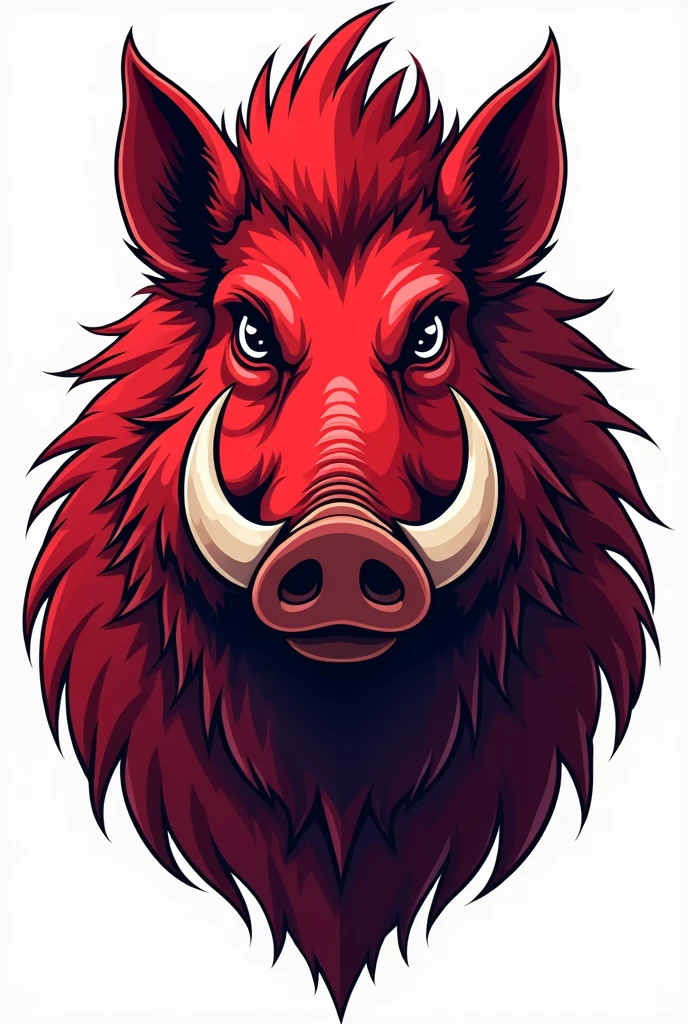 Red boar stylist logo in PNG format 