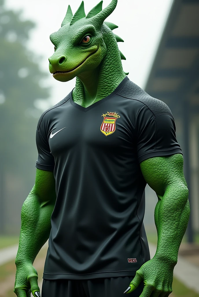 an alligator mascot dressed in a Corinthians uniform