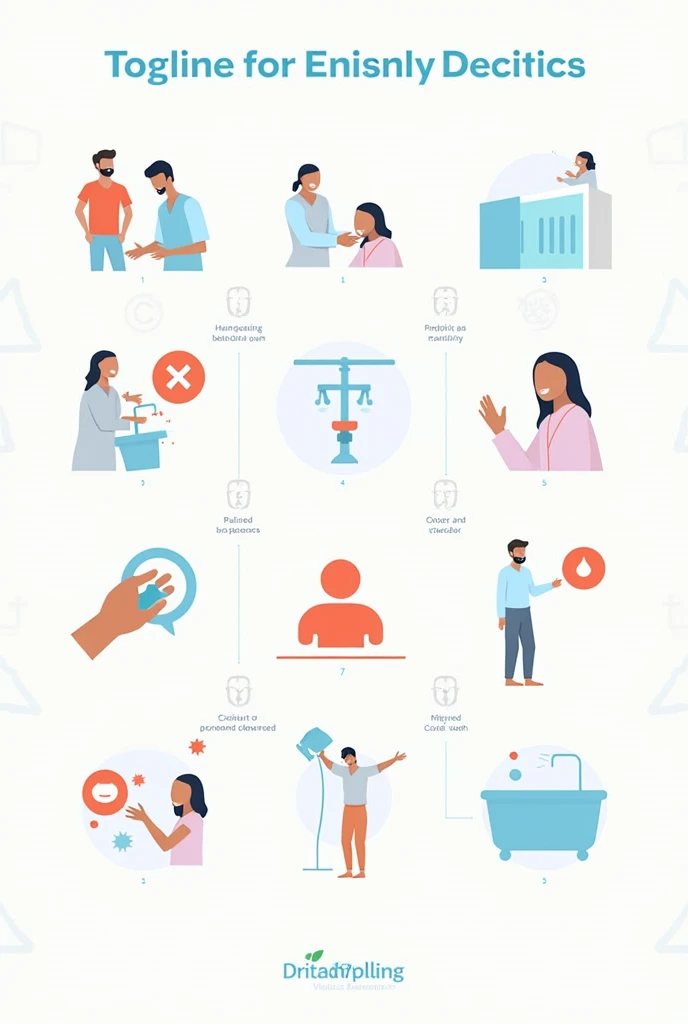 Create me an image about health and hygiene for disease prevention but without letters, only that they are images