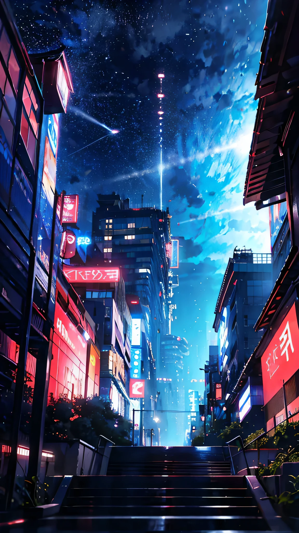Tokyo Station、home、、train、bullet train、Urban townscape、anime, プラットhome, the stars, , the milky, the stars, the, cosmic skies. by makoto shinkai, anime sky, anime art wallpaper 4 k, anime art wallpaper 4k, anime art wallpaper 8 k, amazing wallpaper, Panorama、Ultra Wide Angle、Ultra-wide range、