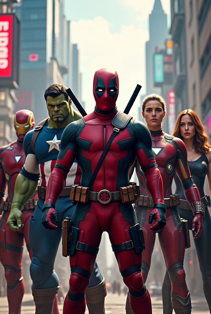 All Avengers with Deadpool