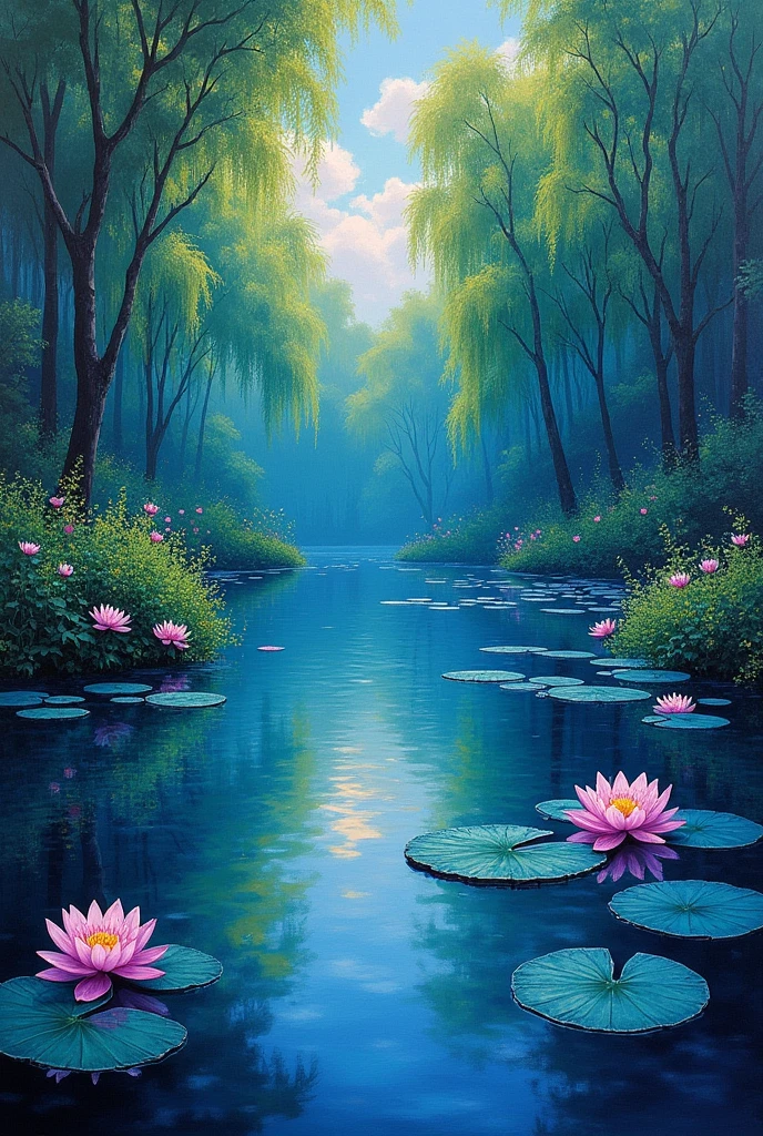 Choose any one of your favourite painting by an eminent artist . Now present it in a different colour scheme. Write down which volour scheme you have used 

