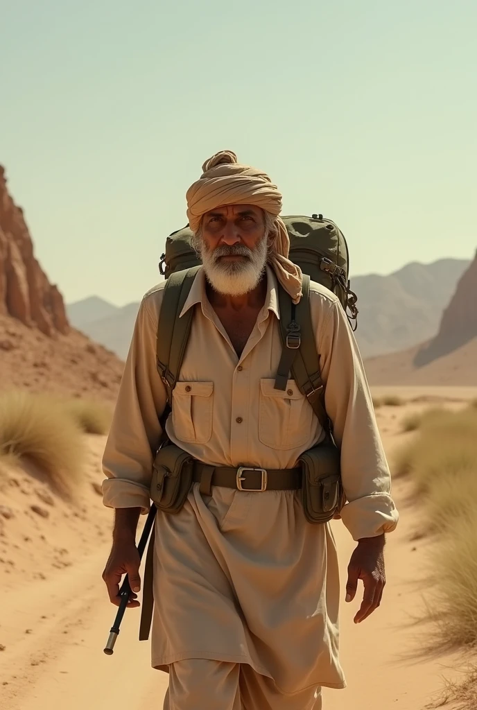 Drug smuggling by Pakistan local using desert path