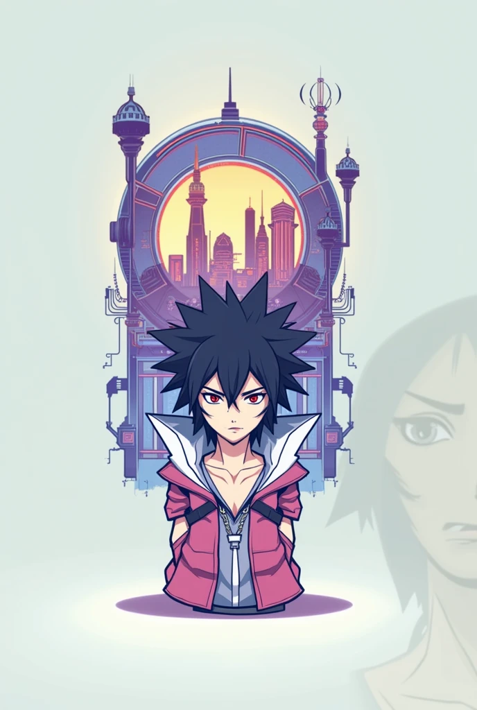 Nft cyberpunk hair like sasuke character