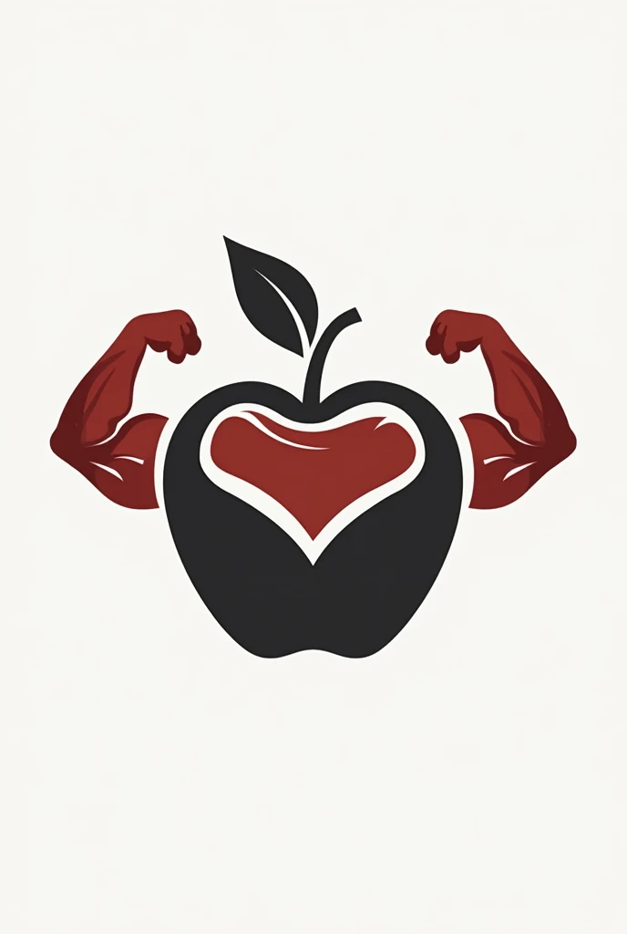 I need a logo for the fictitious company called "HealthyFit", which specializes in offering personalized training services, nutrition and wellness. 
I want an apple inside a man doing double biceps
