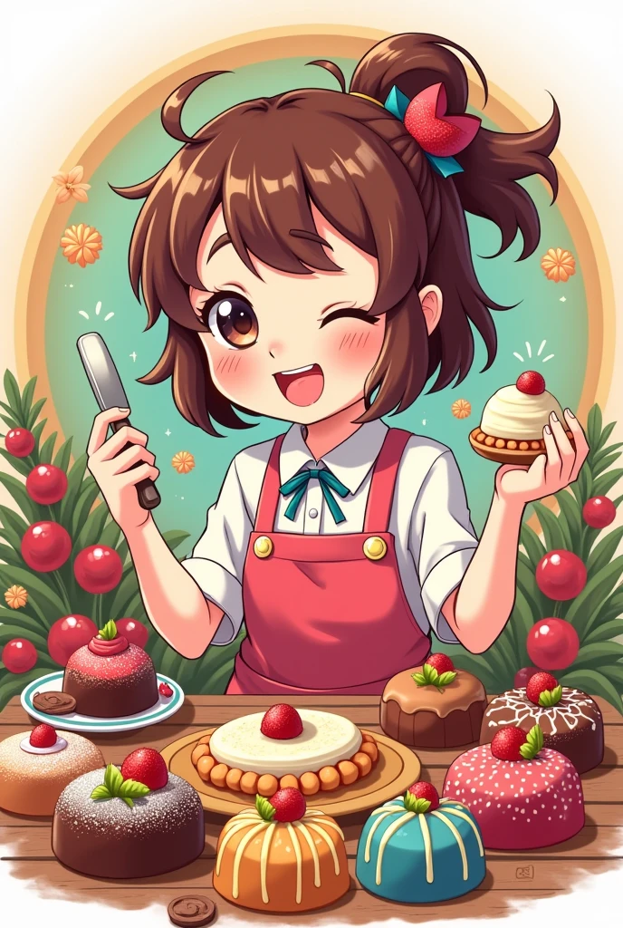 logo,Kizi, anime food, baking art, brigadiers frescas ao fundo, candies, Truffles, brigadiers, chocolates, candies finos, brownhair,
faazendo brigadiers