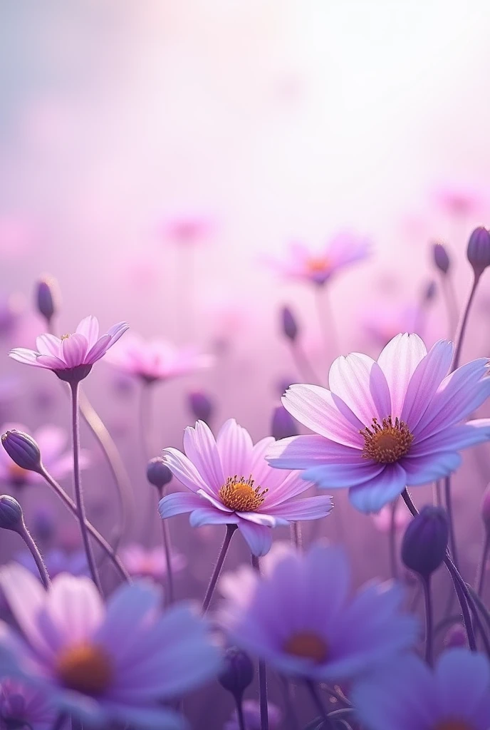 Purple Flower々It is filled with。The background is a light color。The background is blurred。
Flowers blooming in abundance。
The palest purple, return to the flower from before