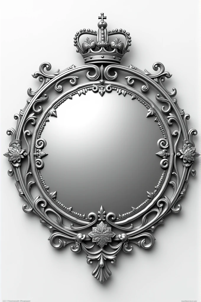 Create silver round coat of arms for invitation
