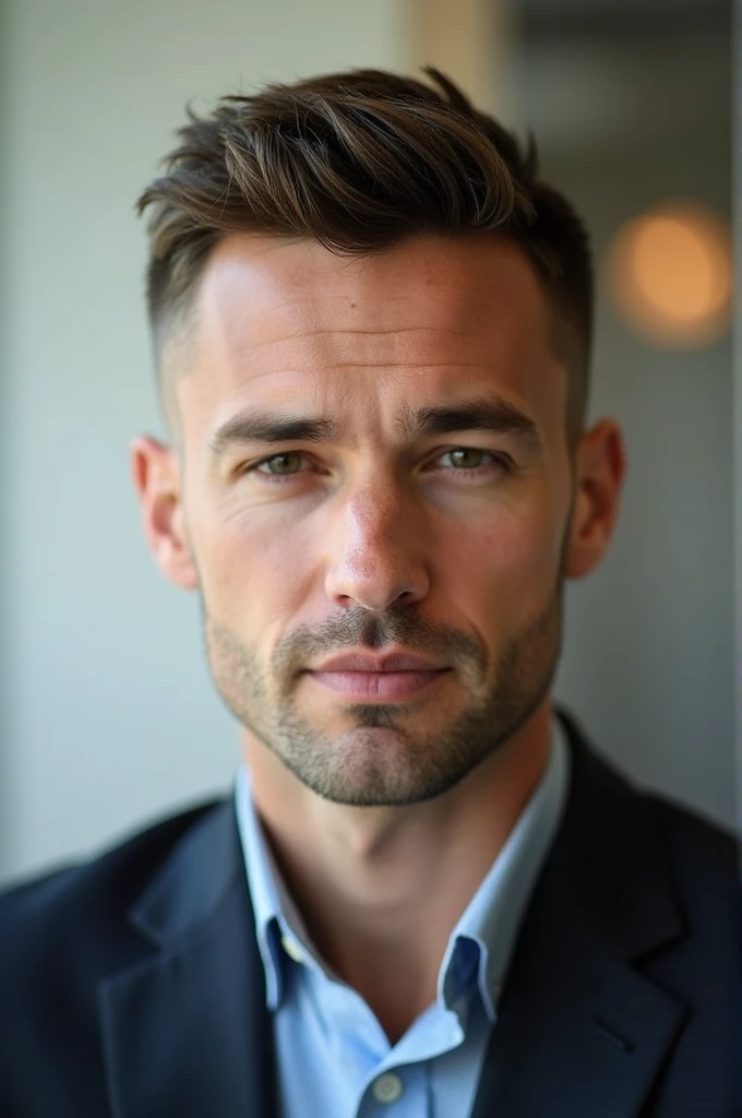 Short men's haircut without quiff