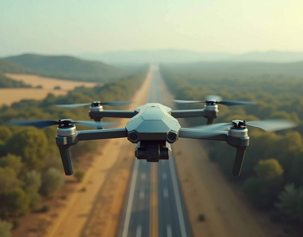 Drone carrying drug across the country border