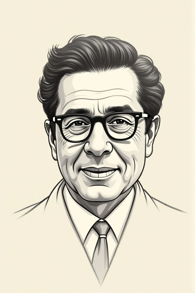 Easy drawing of Salvador Allende 
