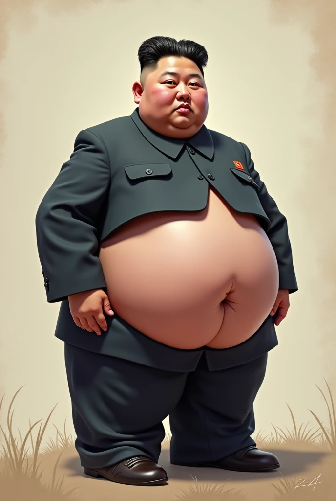  create a picture of Kim jong-un with a big sexy butt