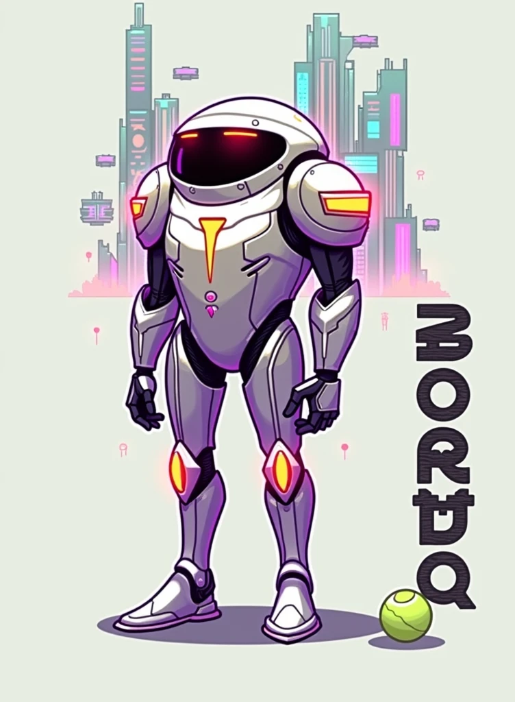 Nft cyberpunk robo stylish tennis
