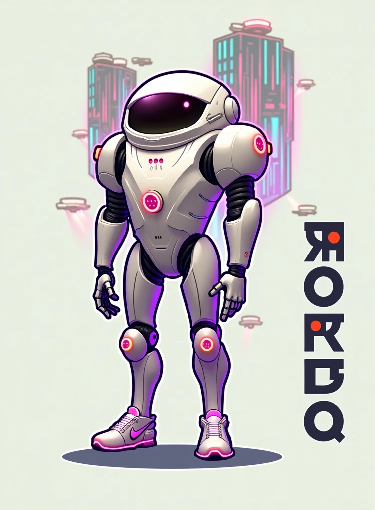 Nft cyberpunk robo stylish tennis