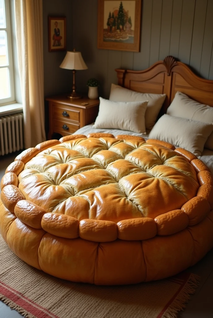 Make a meat pie shaped bed