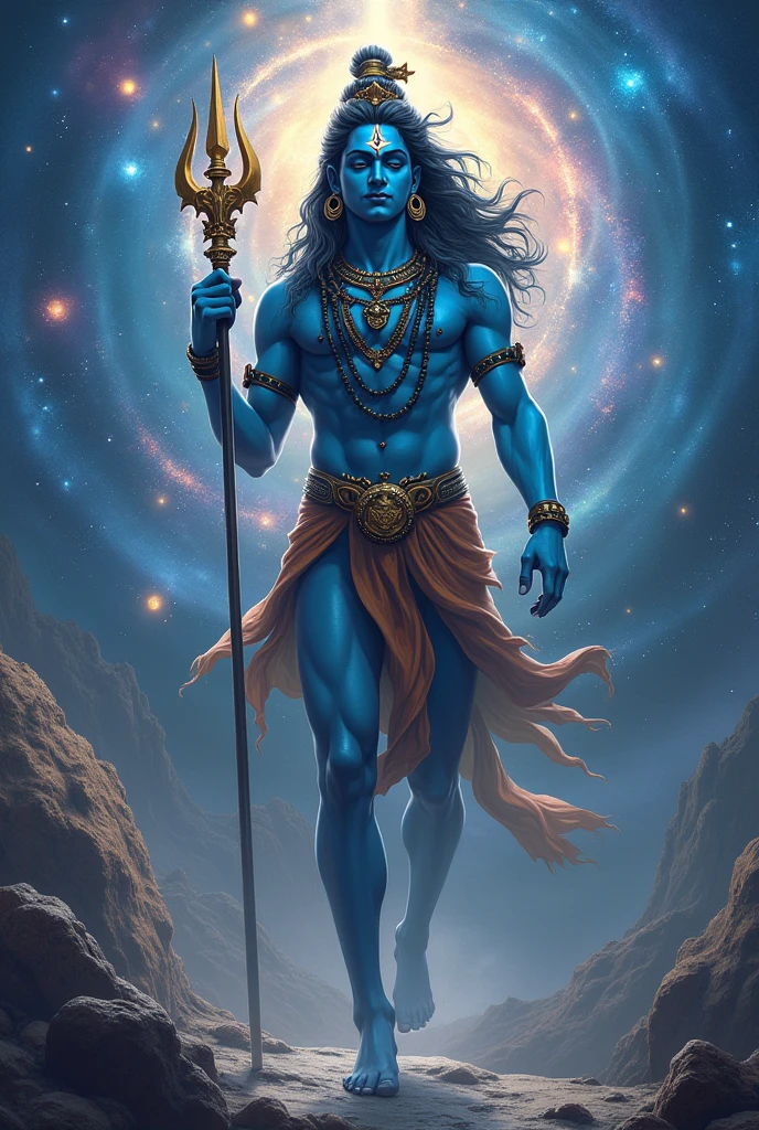 Create a lord Shiva  out of the world 