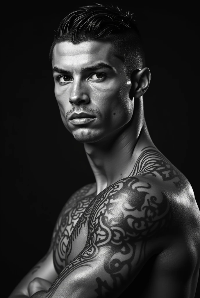 Cristiano Ronaldo black and white sleeve