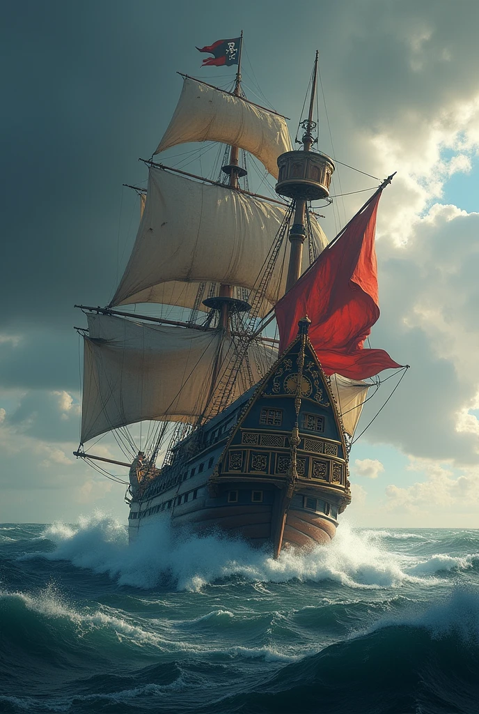 Spawns the ship on the raging sea with a flag written on it &quot;Piracy 2.5 »