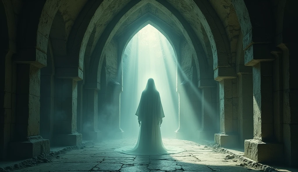 the blur shadow in the ancient chamber