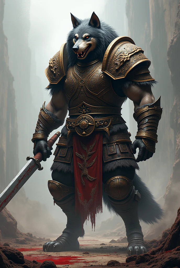Wolf in blod 
armor 

