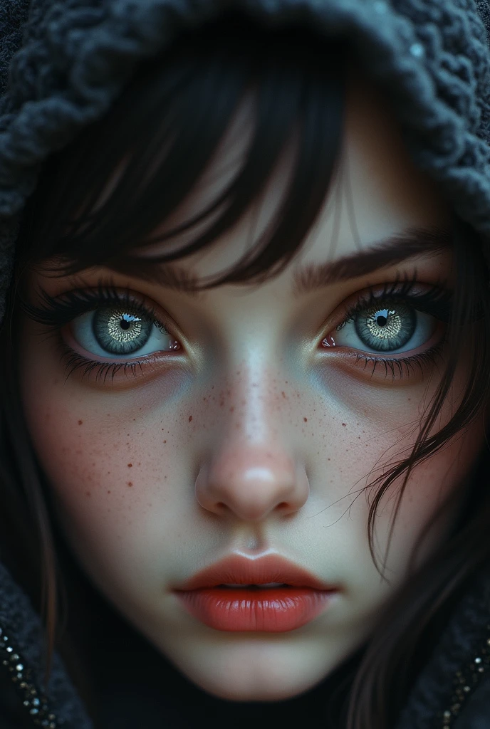 yeux noirs brillants
