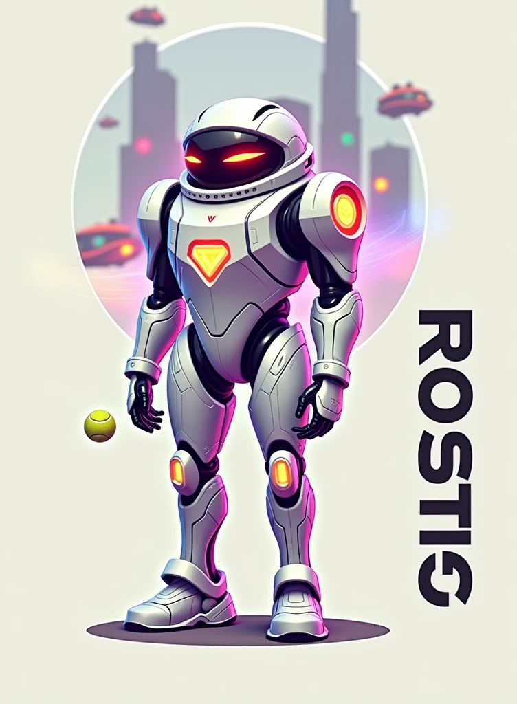 Nft cyberpunk robo stylish tennis