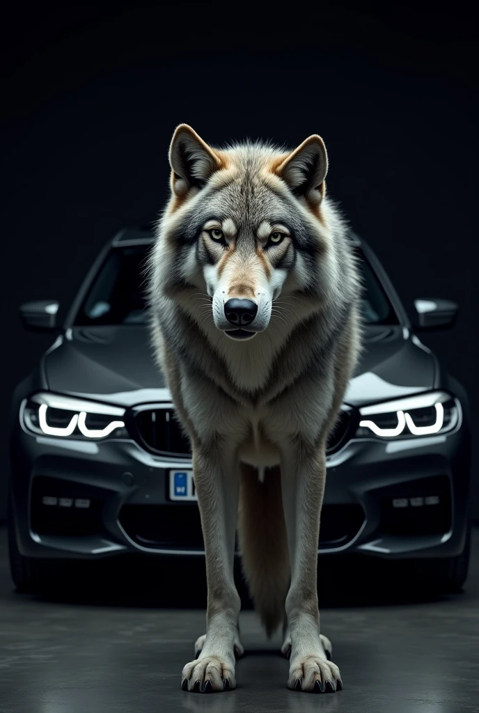 Wolf +bmw black background
