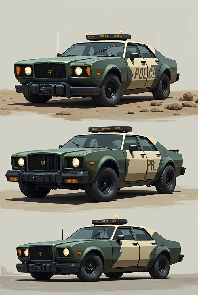 Make me a military police car without too many details